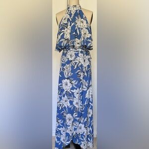 Lovers + Friends Blue Floral Maxi Dress
